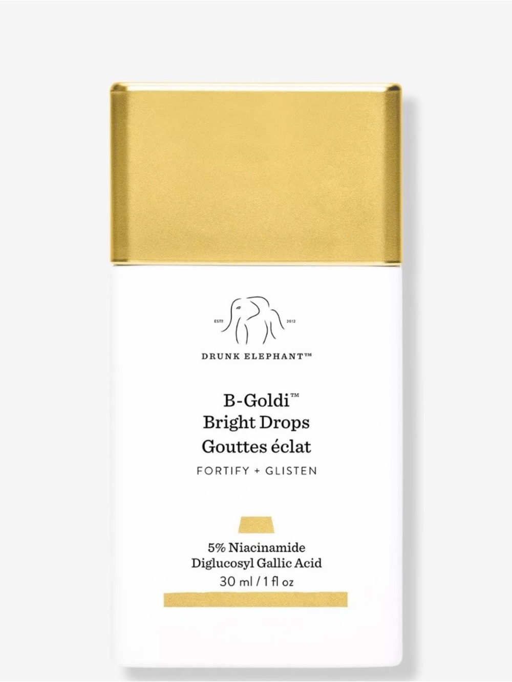 Drunk Elephant B-Goldi Bright Drops — White & Gold